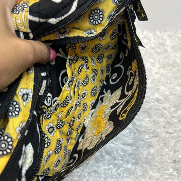 Vera Bradley CLEAN‎ X-Tall Zip Tote Retired Quilted Yellow Bird Crossbody 11x12 - Picture 8 of 9
